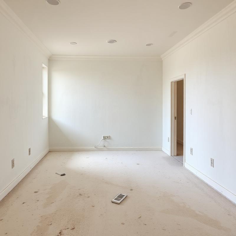 Habitación post-construcción libre de polvo